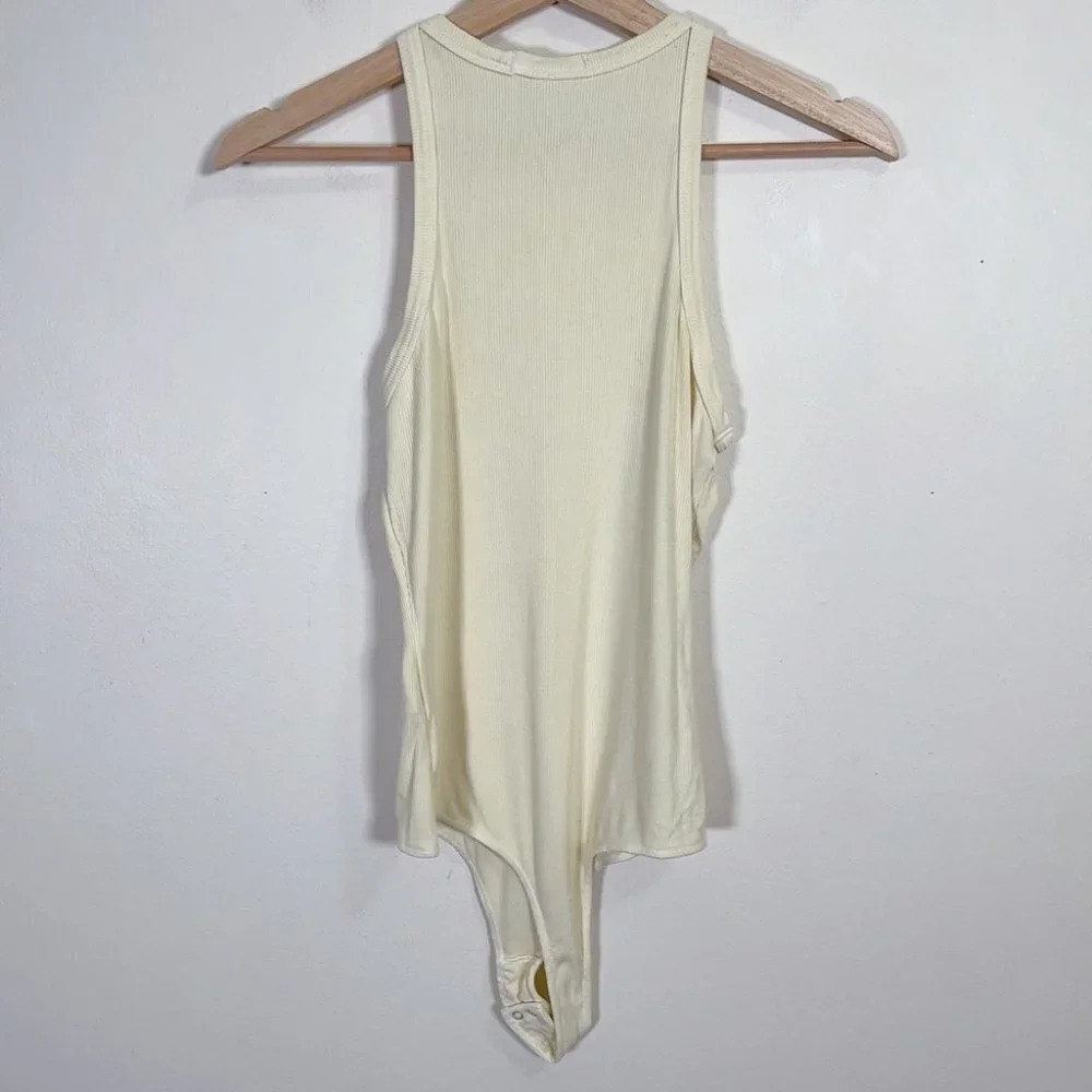 Agolde Rianne Ribbed Yellow Bodysuit - Picture 12 of 12